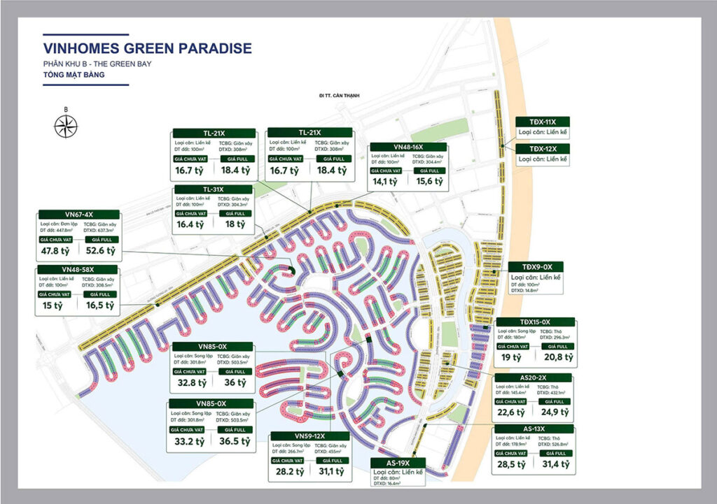 bang gia ban vinhomes can gio